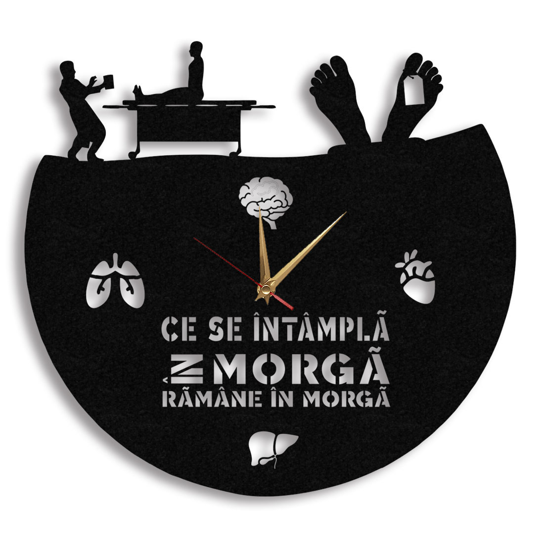 Ceas Personalizat Ce Se Intampla In Morga Ramane In Morga - Diametru 35 cm