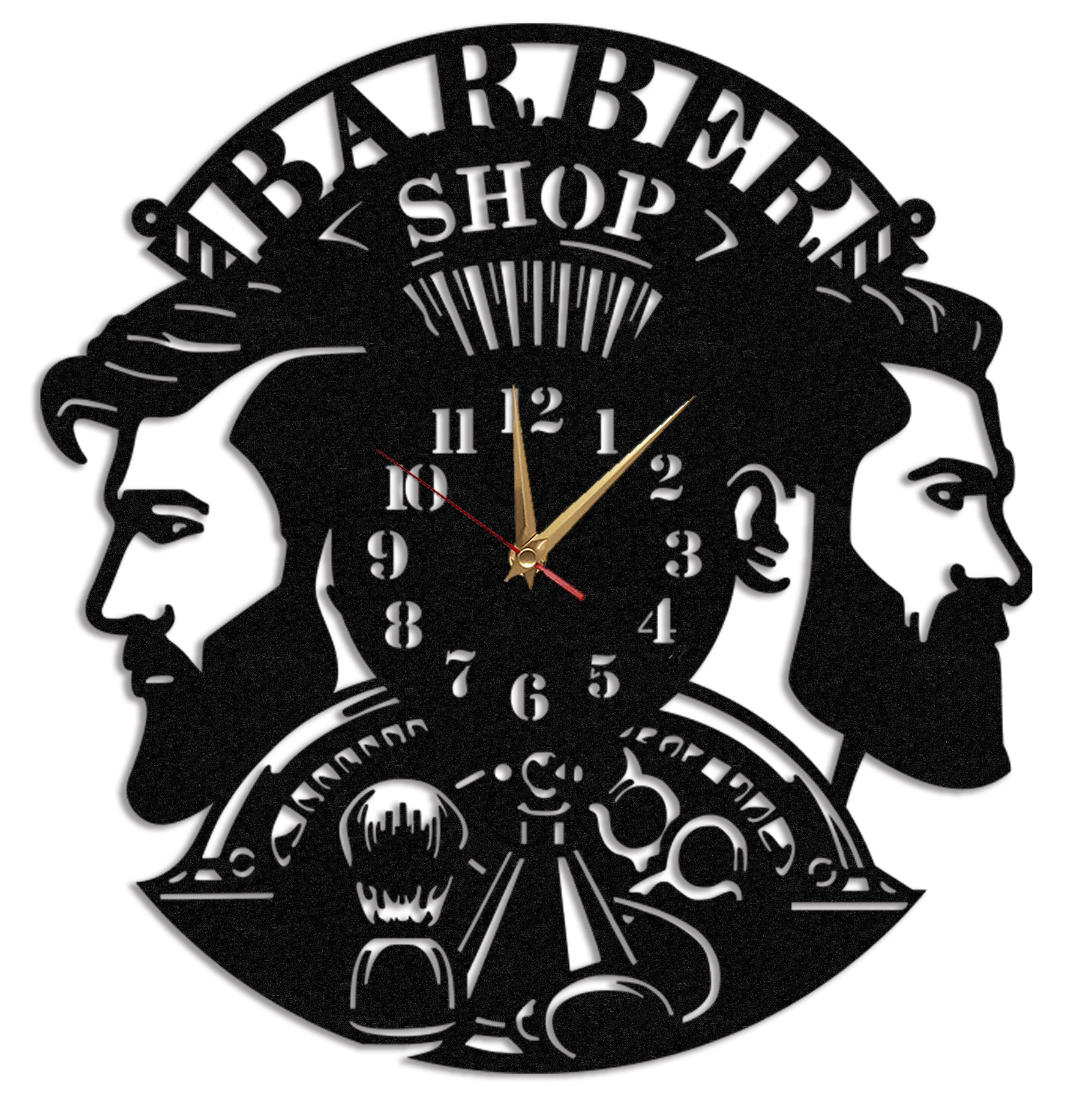 Ceas Personalizat Frizerie Barbershop 01 - Diametru 45 cm