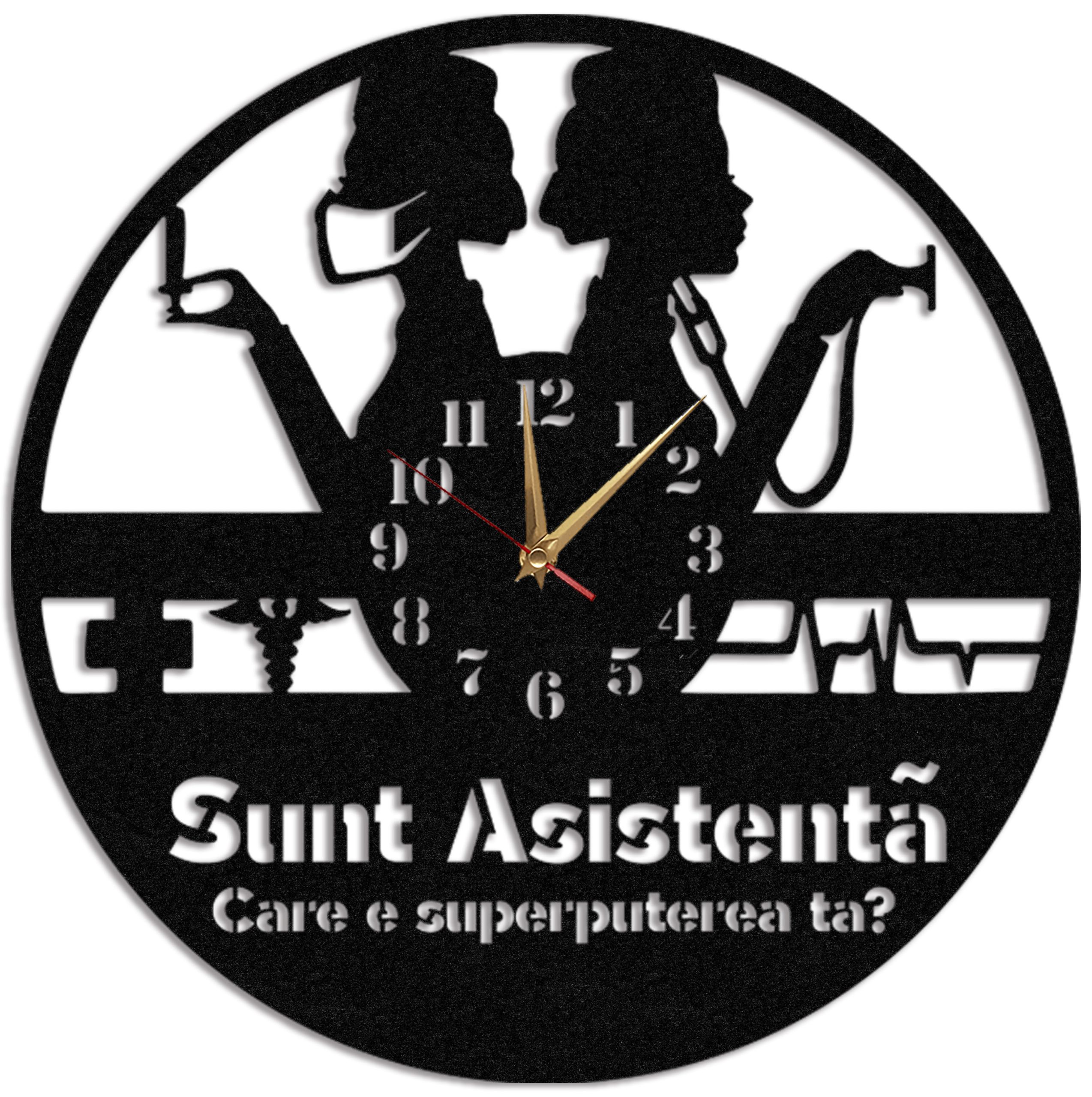 Ceas Personalizat Asistenta Medicala - Diametru 35 cm