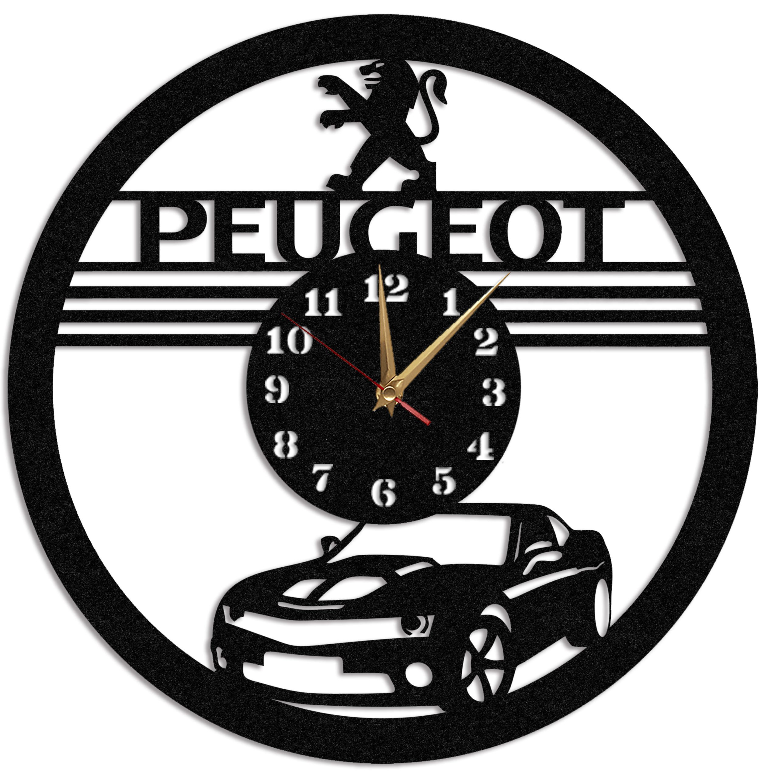 Ceas Personalizat Peugeot 02 - Diametru 45 cm