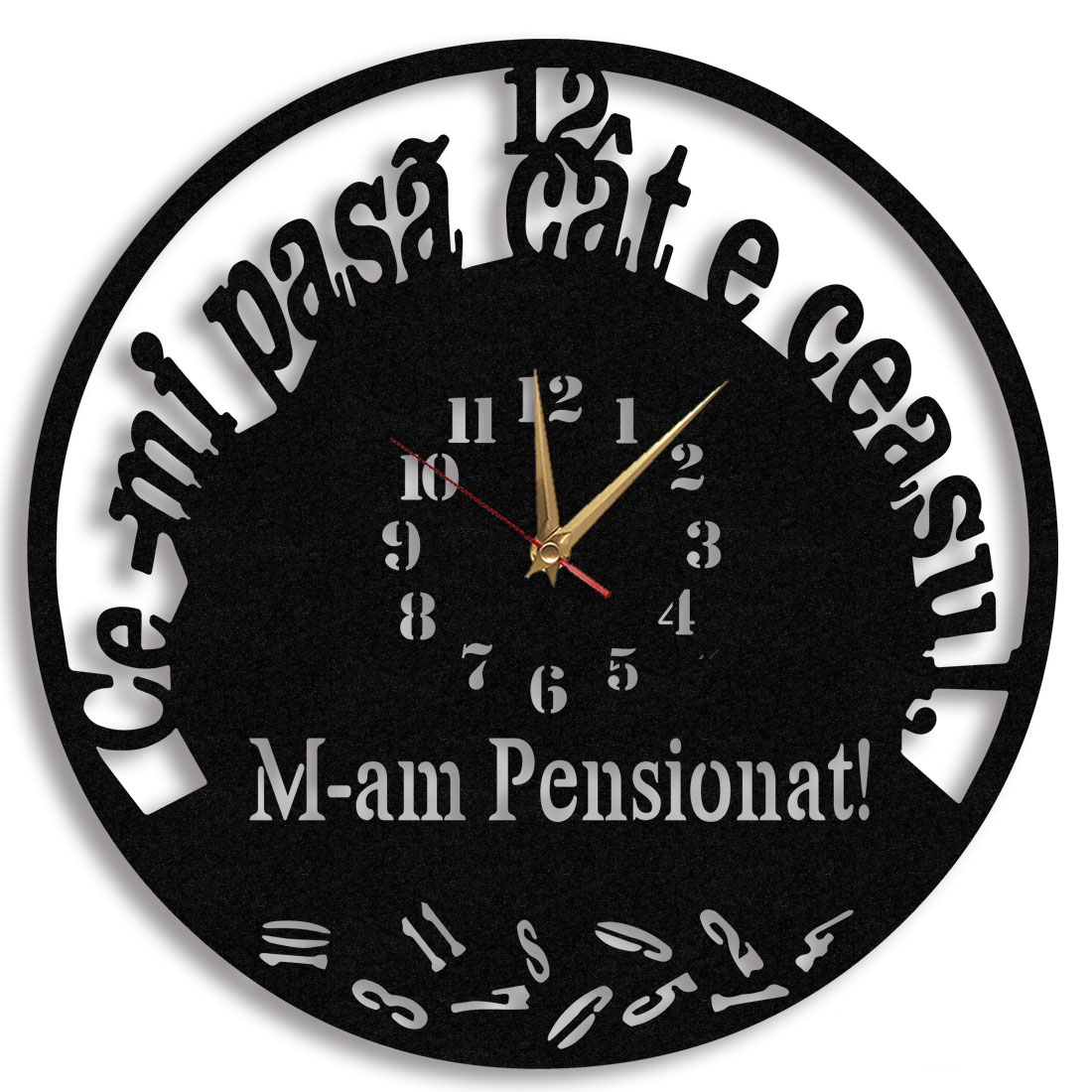 Ceas Personalizat Pensionar 01 - Diametru 45 cm