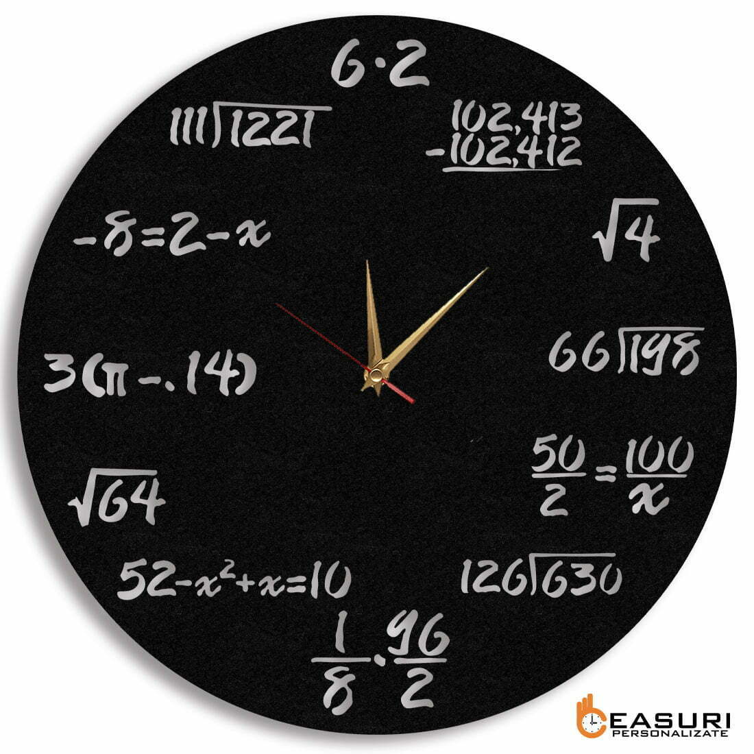 Ceas Personalizat Profesor Matematica - Diametru 45 cm