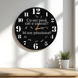Ceas Personalizat Pensionar Cifre Mari cadou