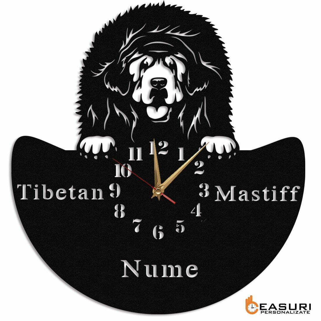 Ceas Personalizat Tibetan Mastiff 01 - Diametru 35 cm