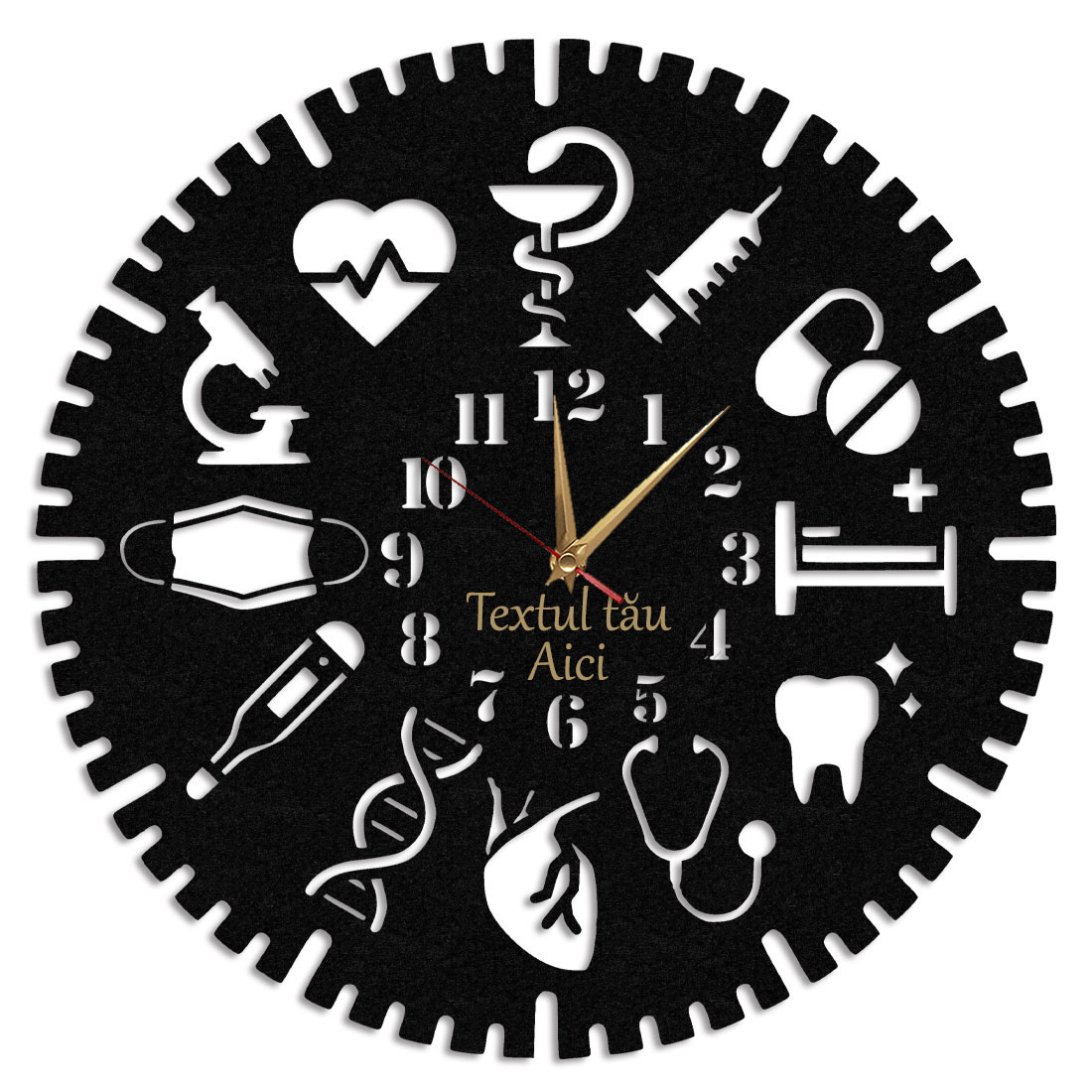 Ceas Personalizat Cadou Medic Asistenta 08 - Diametru 45 cm