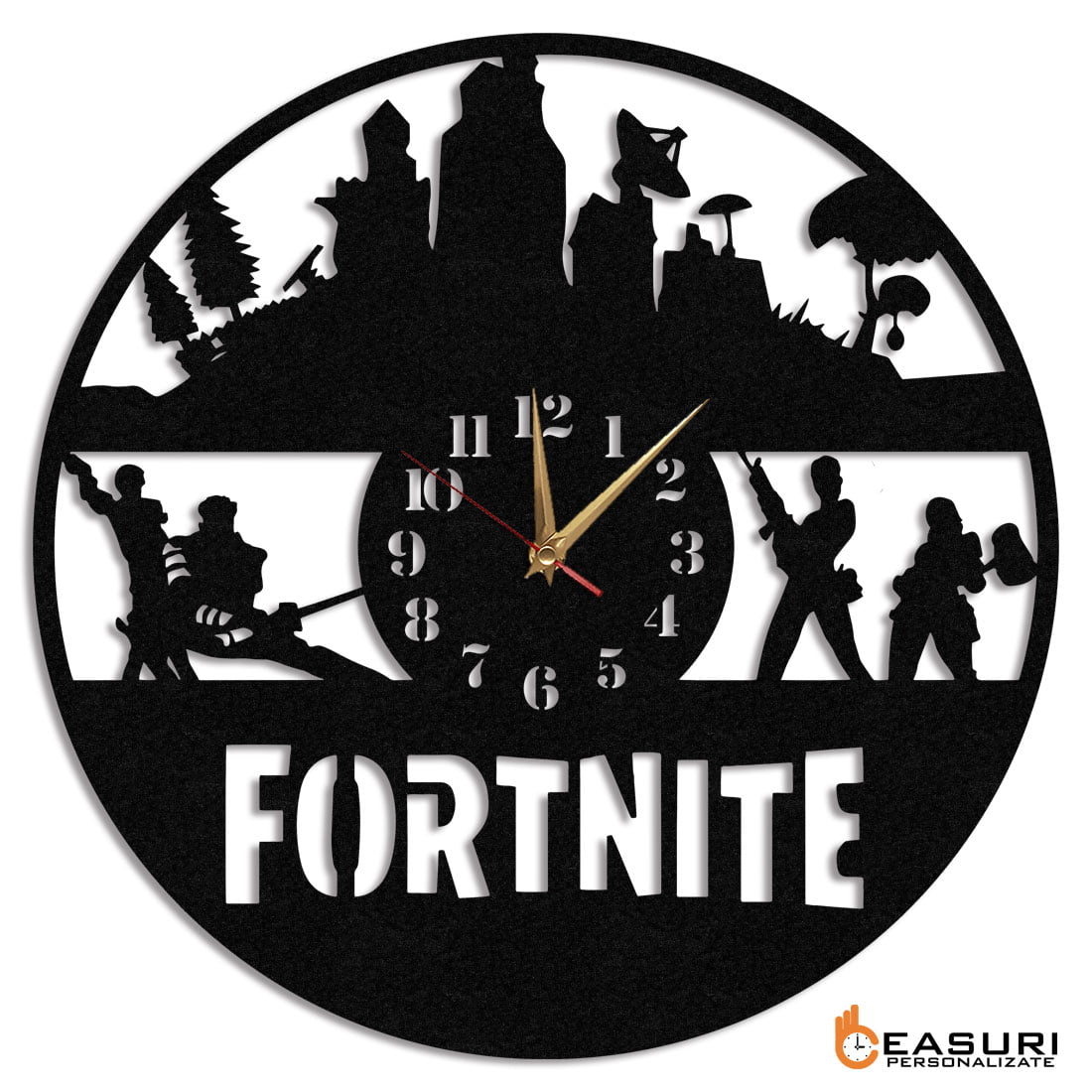 Ceas Personalizat Fortnite 01 - Diametru 45 cm