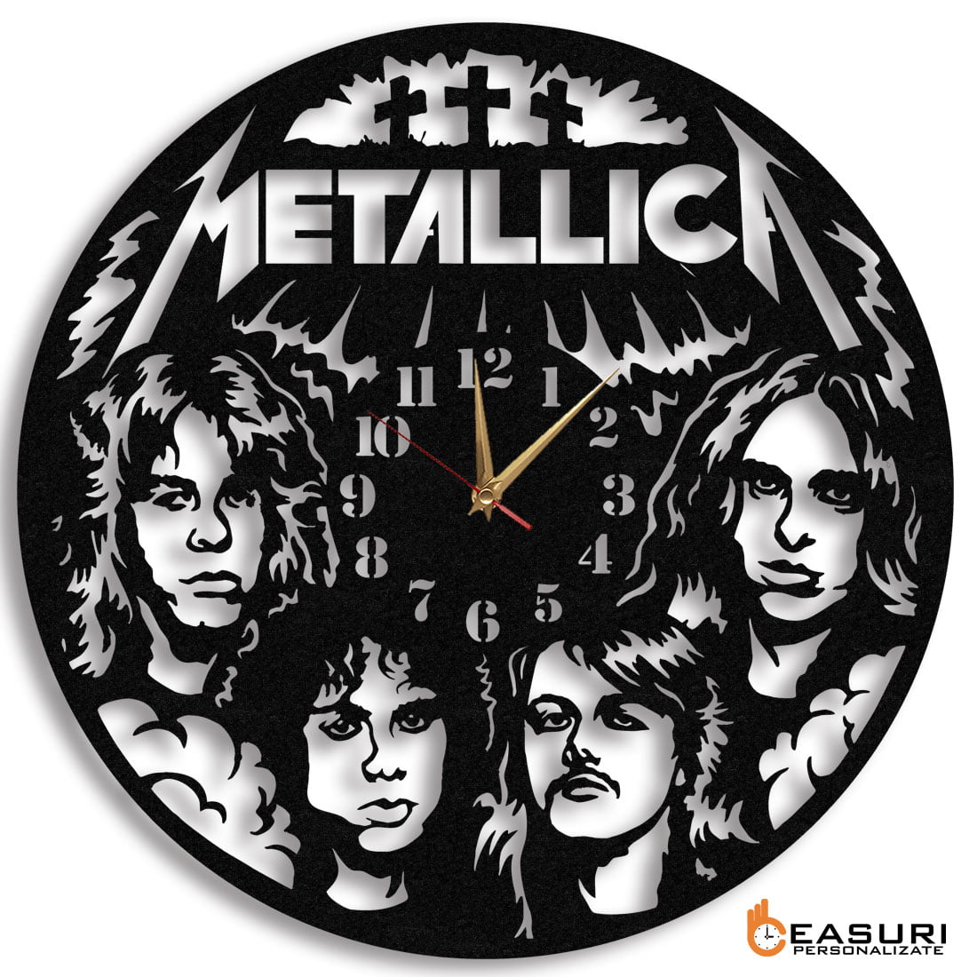 Ceas Personalizat Metallica 02 - Diametru 45 cm