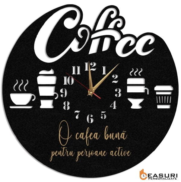 Ceas personalizat cafenea coffee 03 Ceas personalizat cafenea coffee 03