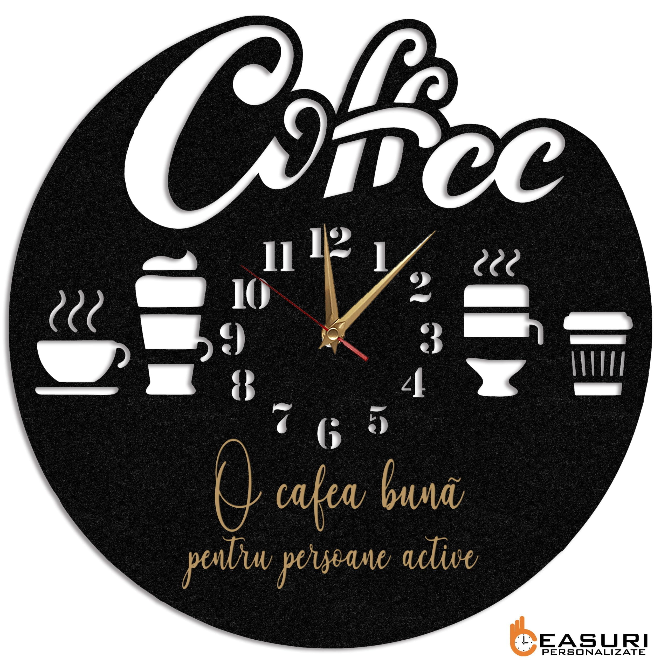 Ceas Personalizat Cafenea Coffee 03 - Diametru 45 cm