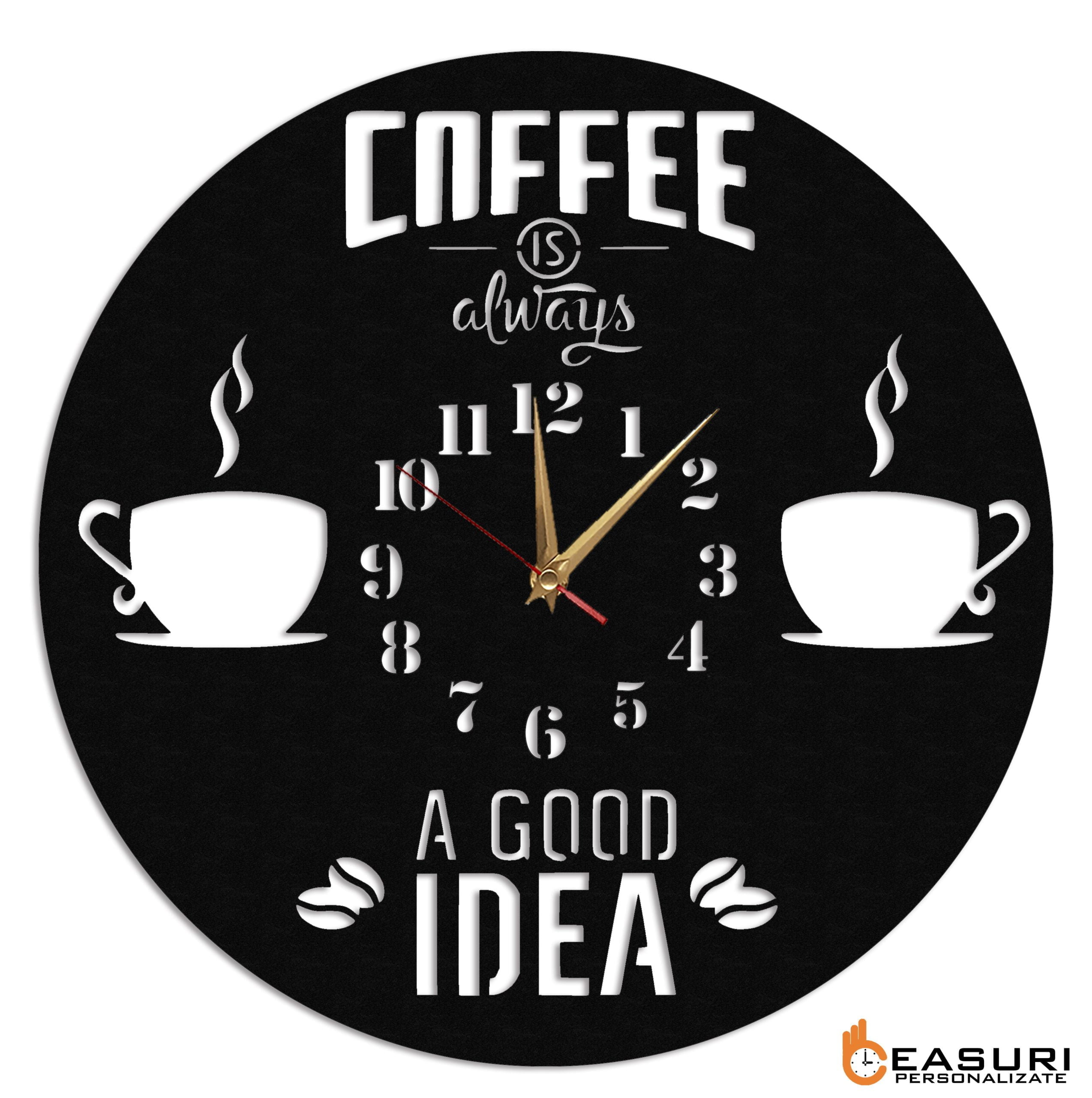 Ceas Personalizat Coffee is always a good idea - Diametru 45 cm