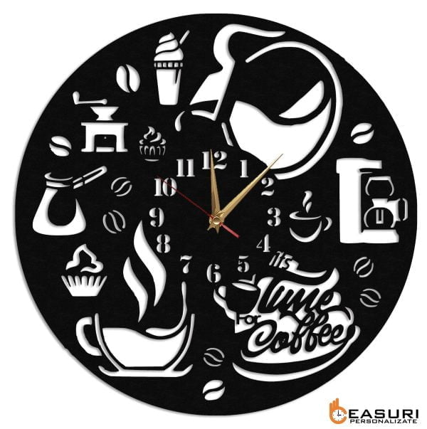 Ceas personalizat it's time for coffee Ceas personalizat it's time for coffee