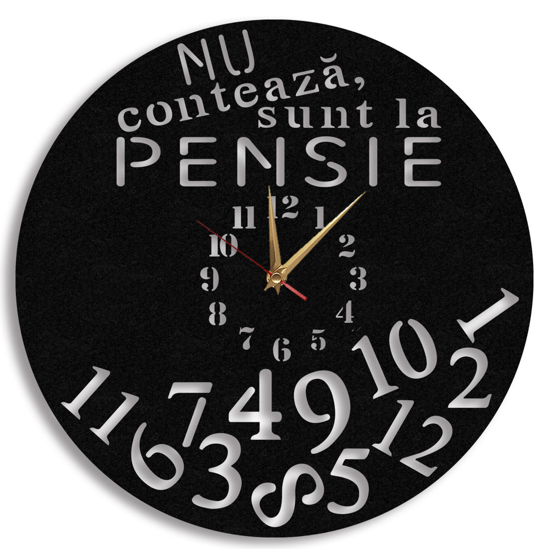 Ceas Personalizat Pensionar Sunt la Pensie 04 - Diametru 45 cm