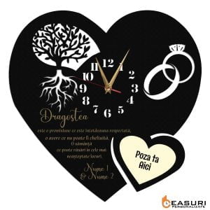 Ceas personalizat aniversare casatorie copacul vietii Dragostea