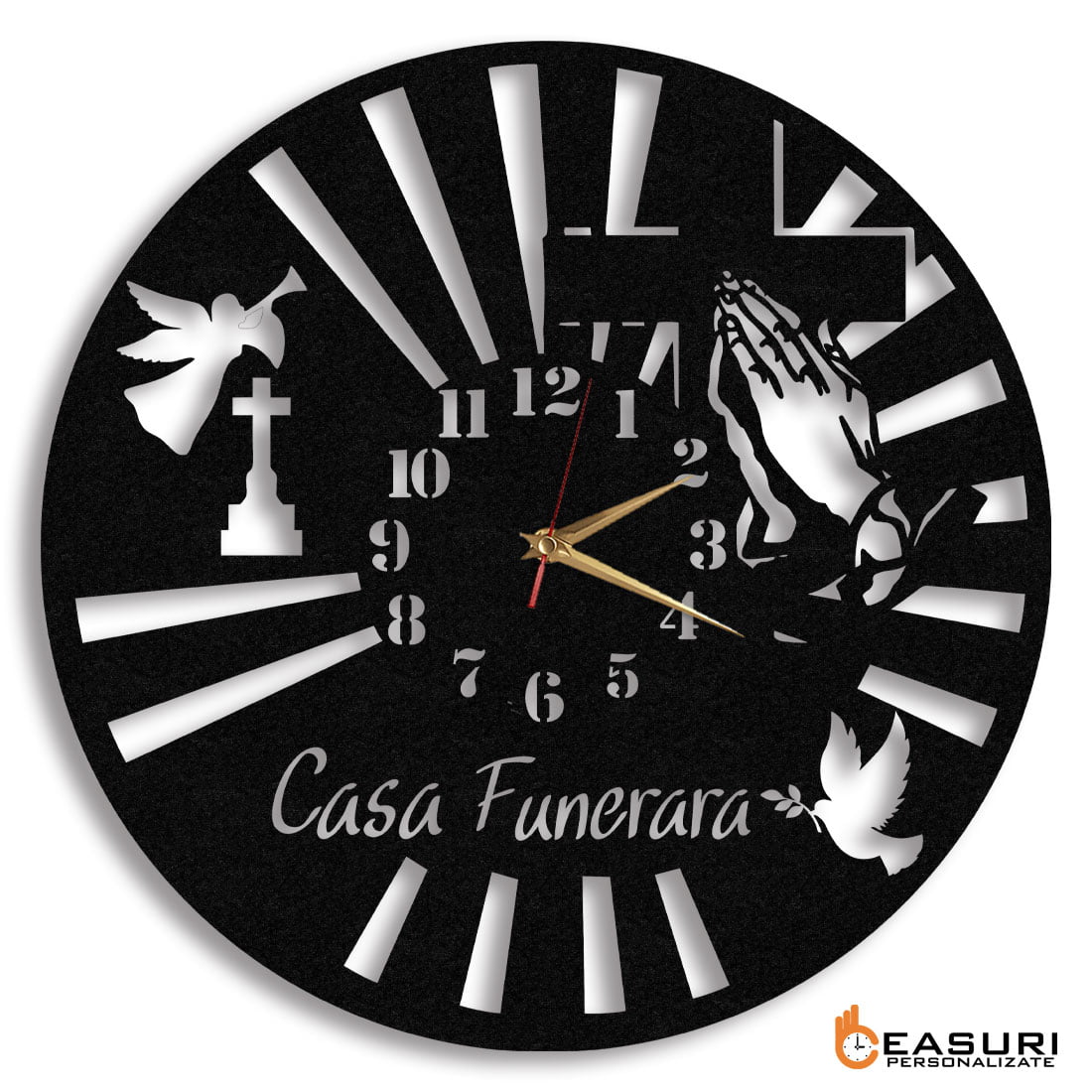 Ceas Personalizat Servicii Funerare 01 - Diametru 35 cm