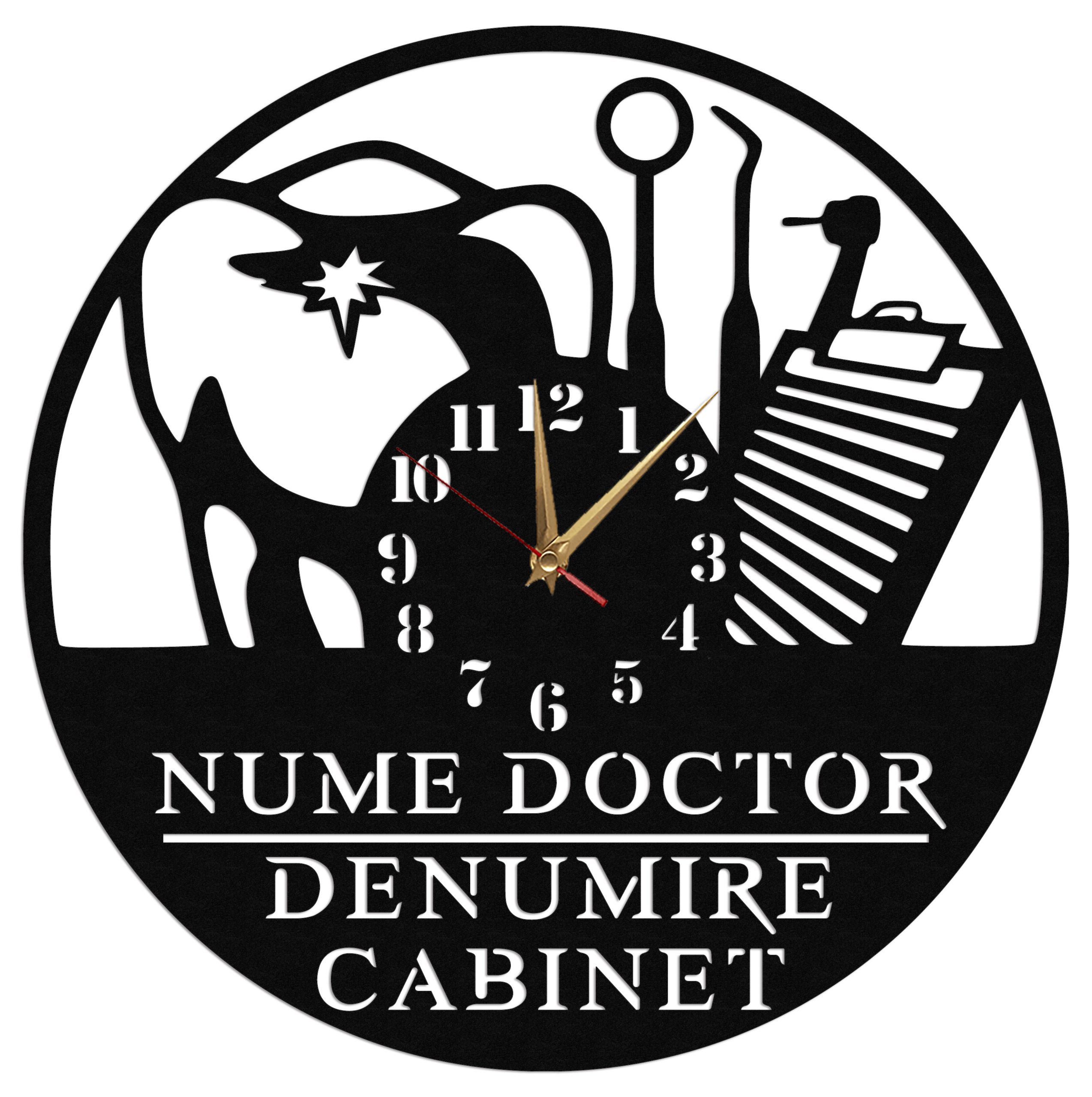 Ceas Personalizat pentru stomatolog 03 - Diametru 45 cm