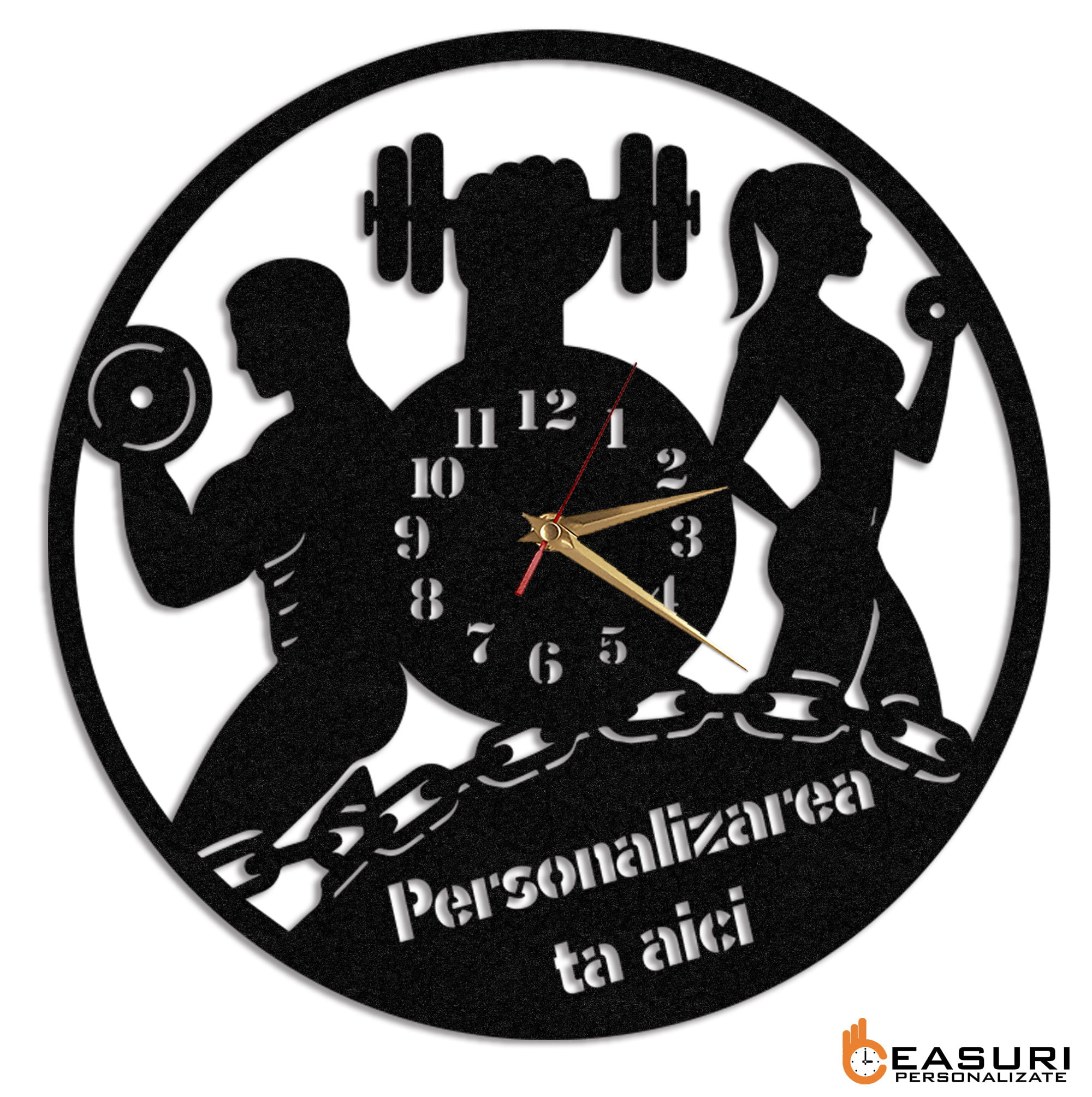 Ceas Personalizat Bodybuilding Sala de Fitness 02 - Diametru 35 cm