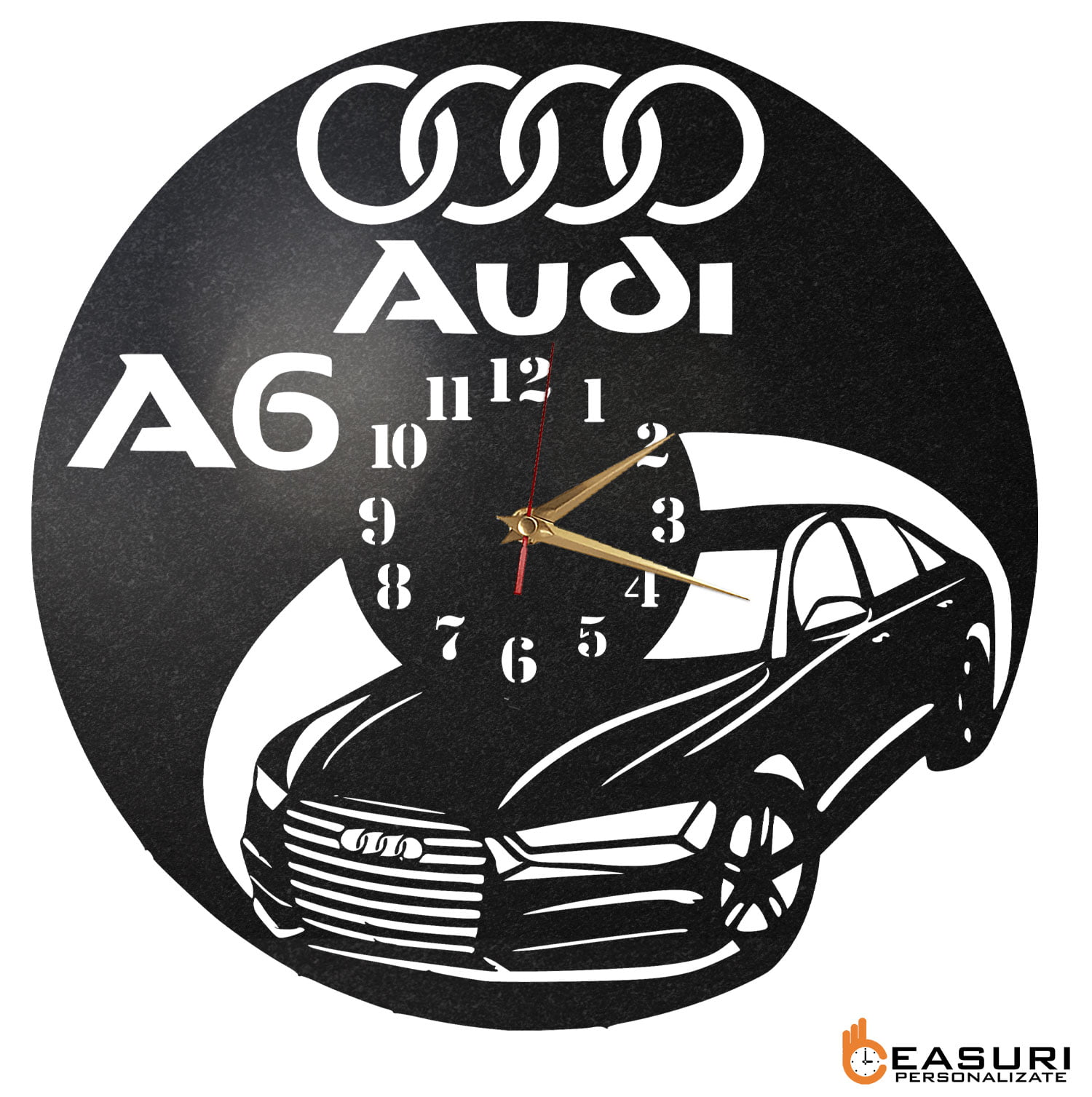 Ceas Personalizat Audi A6 - Diametru 45 cm