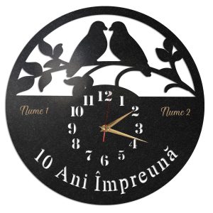 Ceas Personalizat Porumbei 10 Ani impreuna 1 Ceas Personalizat Porumbei 10 Ani impreuna