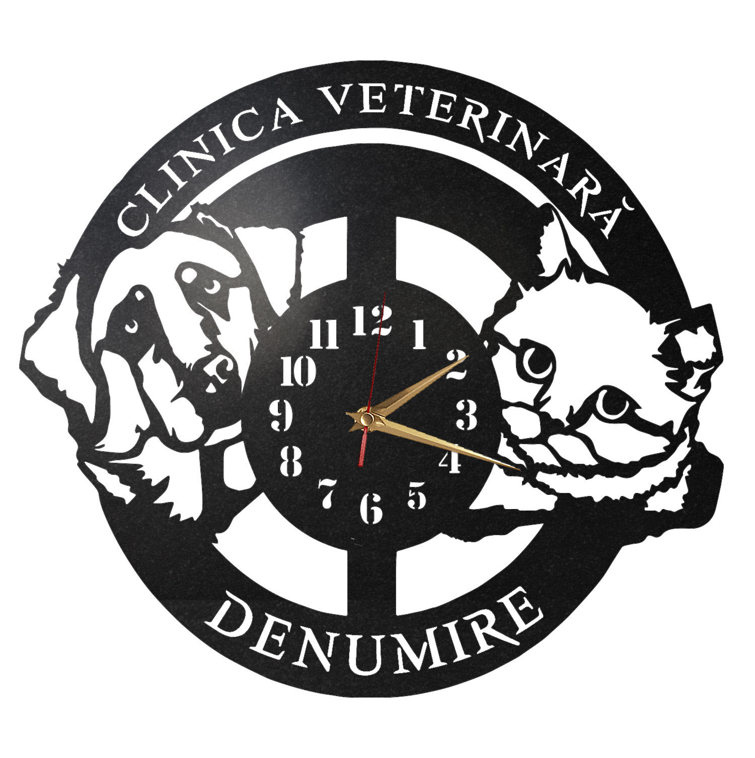 Ceas de perete cabinet clinica veterinara 03 - Diametru 45 cm