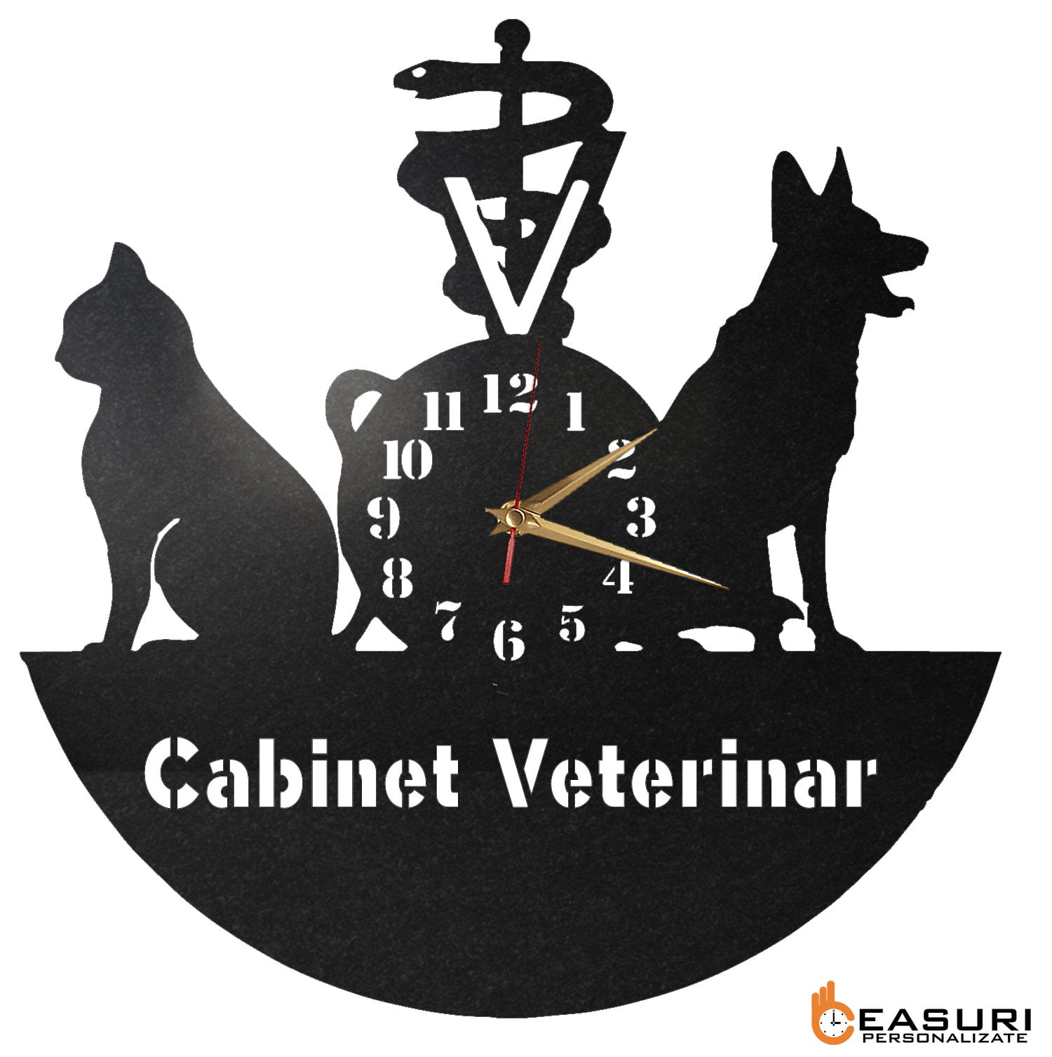 Ceas de perete cabinet veterinar 01 - Diametru 35 cm