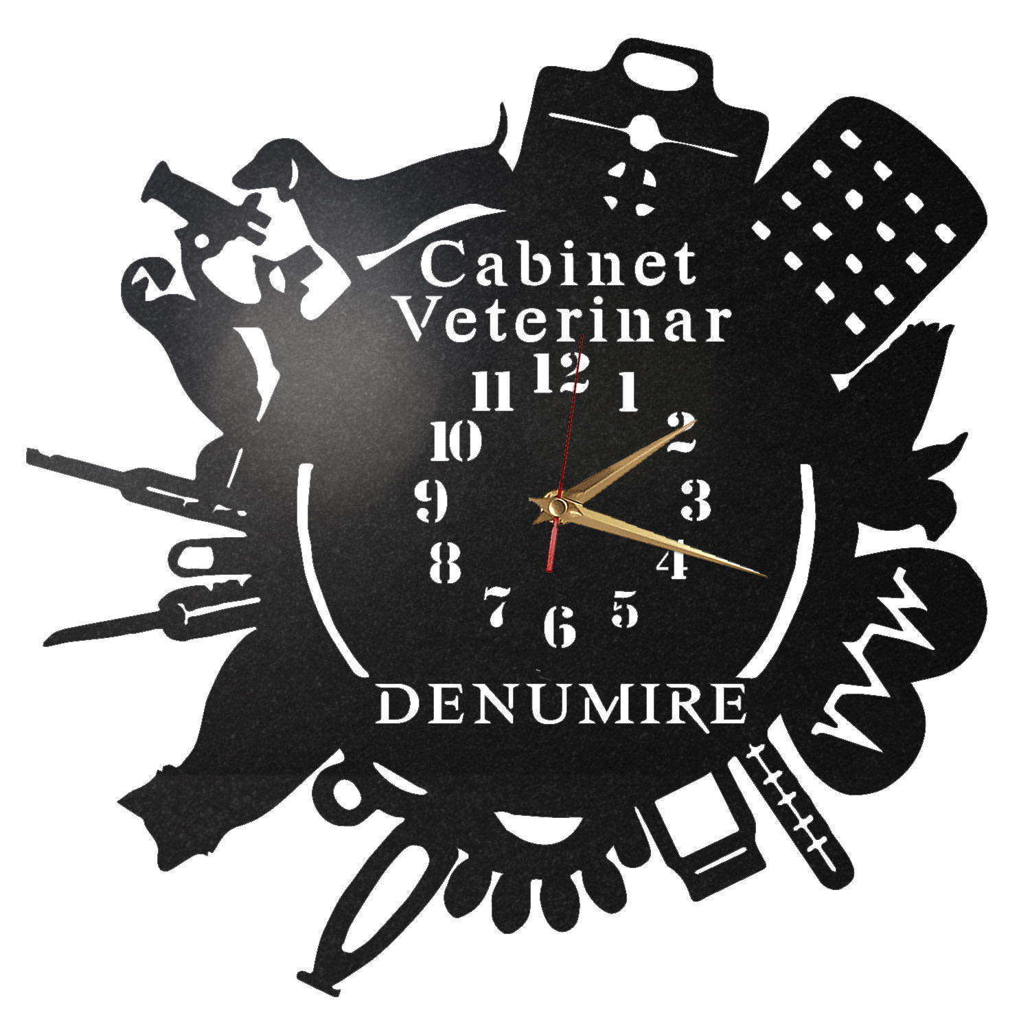 Ceas de perete cabinet veterinar 02 - Diametru 35 cm