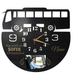 Ceas de perete cu poza pentru soferi de autobuz