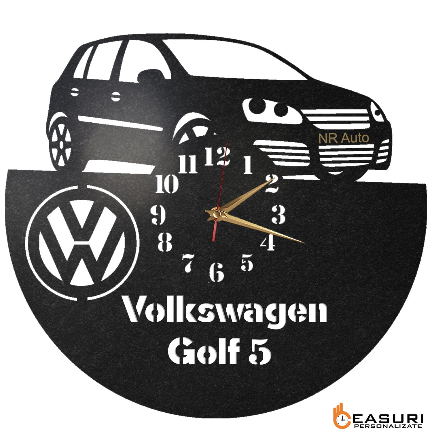 Ceas Personalizat Volskwagen Golf 5 - Diametru 45 cm