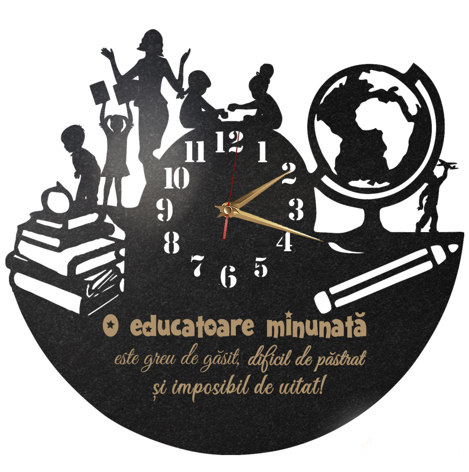 Ceas cadou o educatoare minunata - Diametru 45 cm