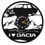 Ceas de perete personalizat I love Dacia