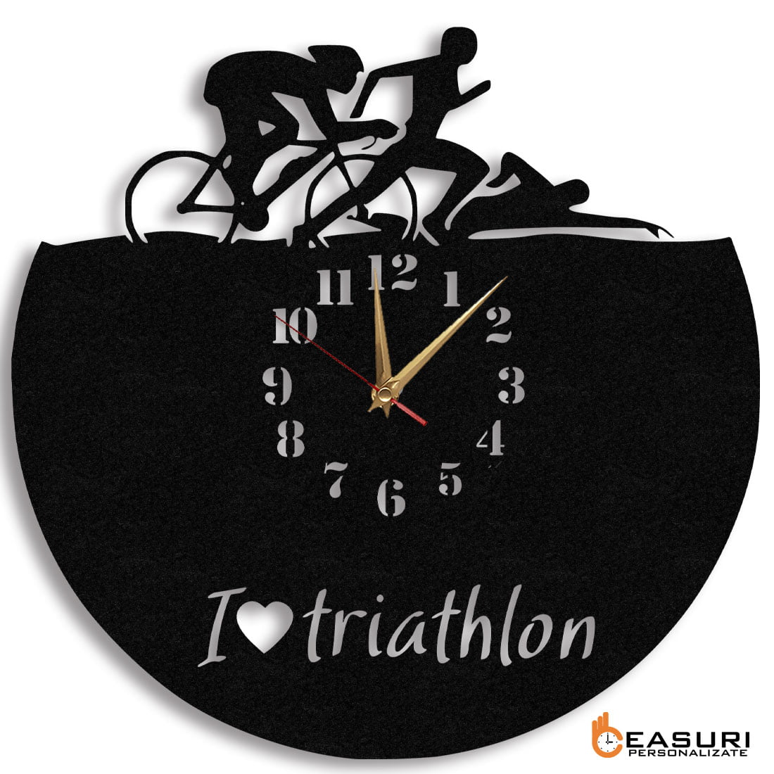 Ceas de perete cadou Triatlon 01 - Diametru 35 cm