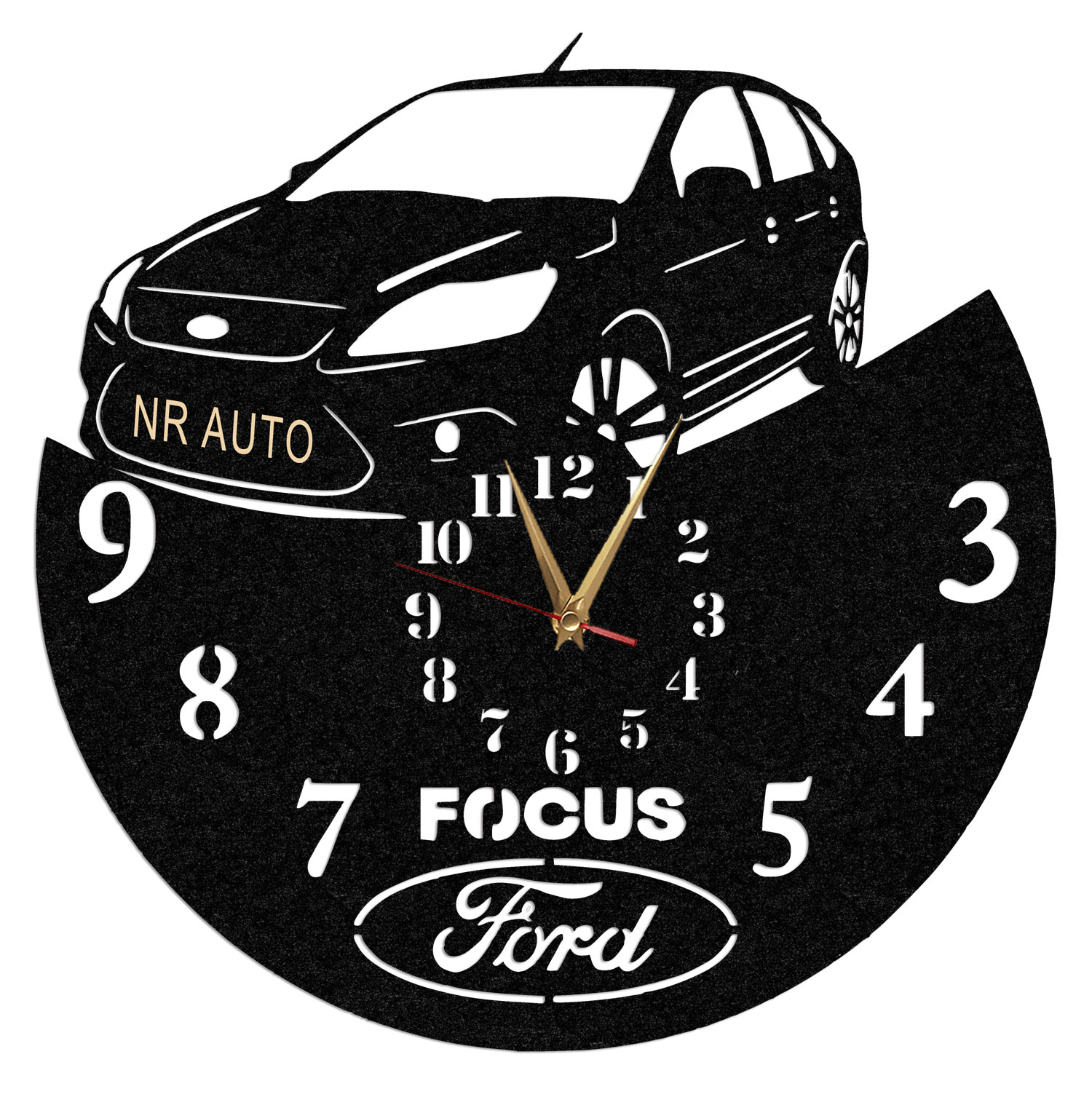 Ceas Personalizat Ford Focus - Diametru 35 cm