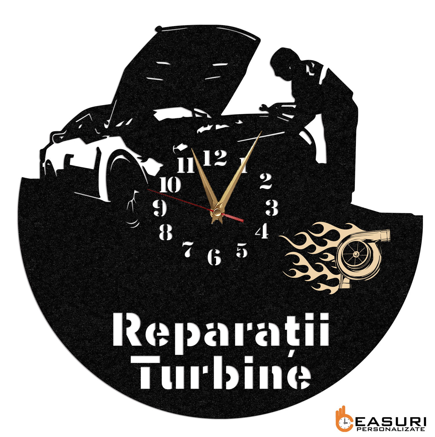 Ceas Personalizat Reparatii Turbosuflante - Diametru 35 cm