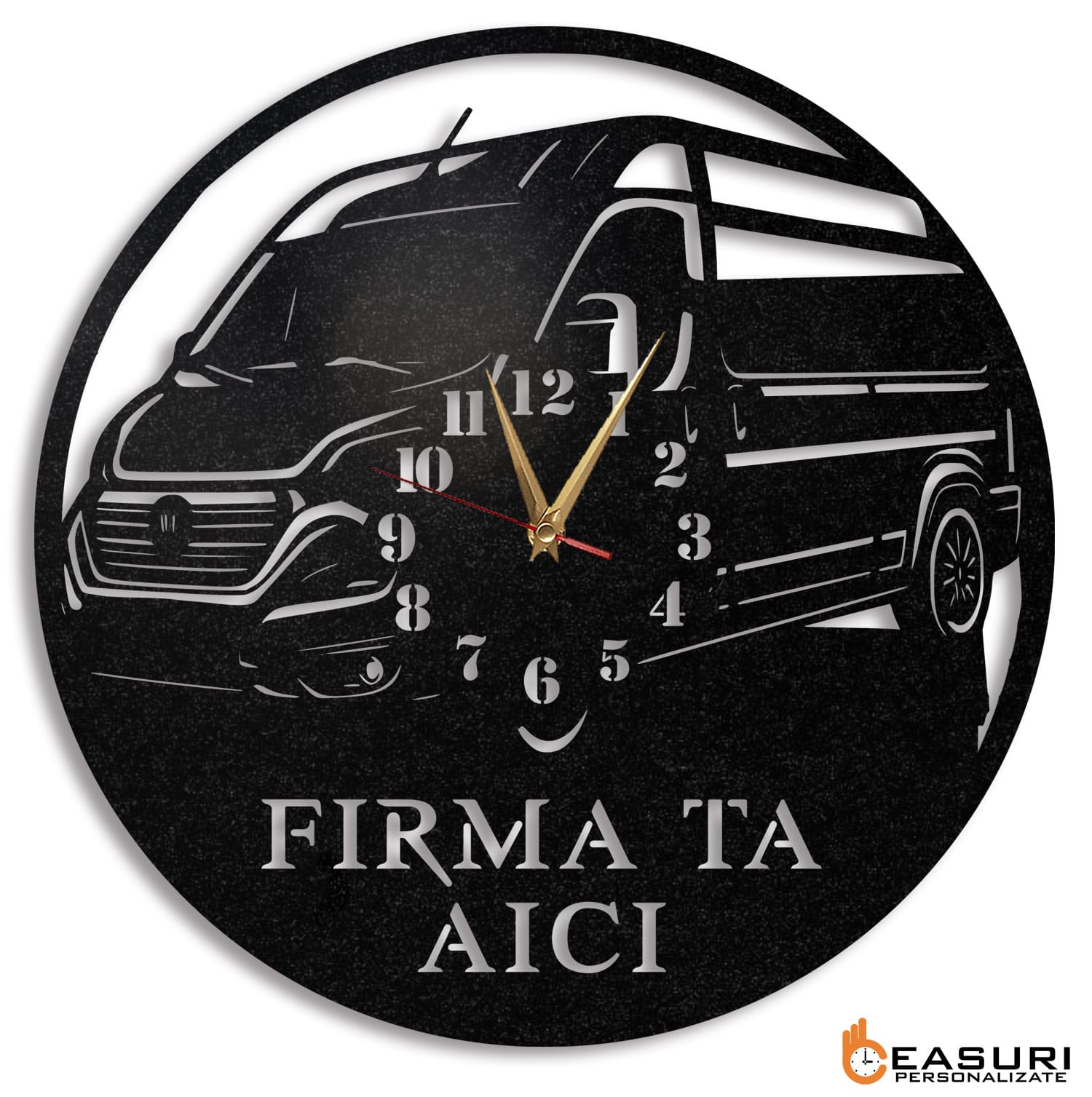 Ceas Personalizat Firma Transport Fiat Ducato - Diametru 35 cm