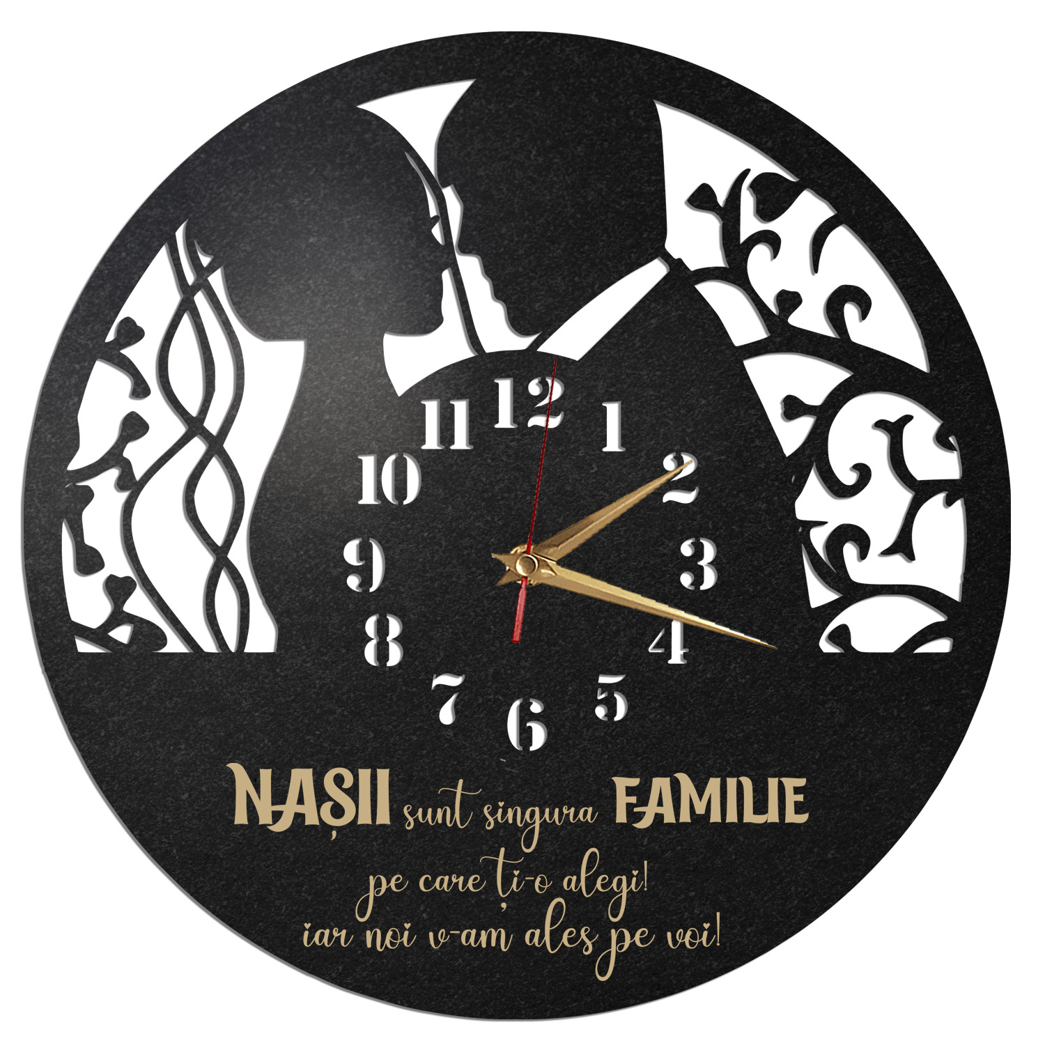 Ceas cadou pentru nasi personalizat - Diametru 35 cm