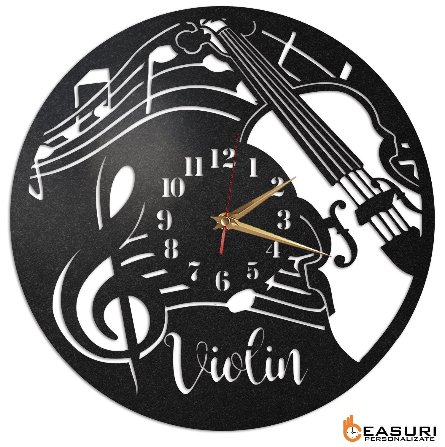 Ceas personalizat vioara 03 - Diametru 45 cm