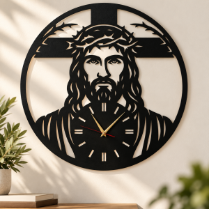 Ceas Personalizat crestin modern Iisus si Cruce